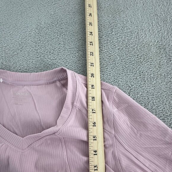 Mondetta Womens Performance Luxury V-Neck Short Sleeve Top L Recycled NWT 5046 - Picture 5 of 8